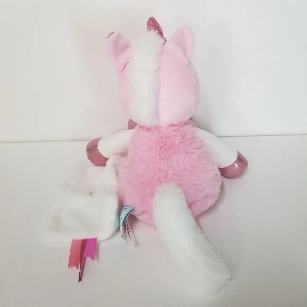 Baby Nat Unicorn Pink Stuffed‎ Plush with Spakley Accents & Security Blanket
